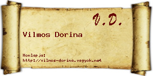 Vilmos Dorina névjegykártya